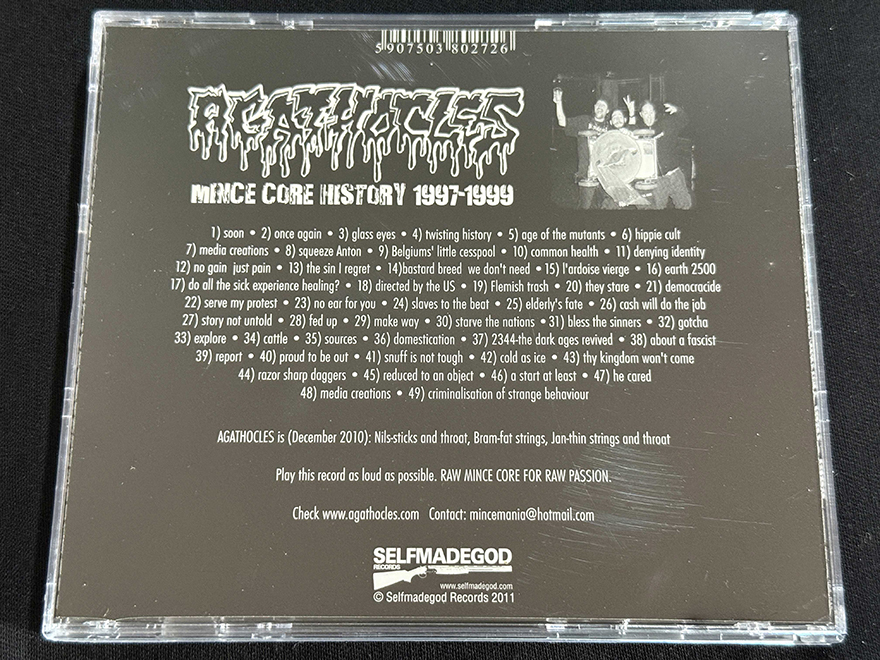 AGATHOCLES  "Mince Core History 1997-1999" - Image 2
