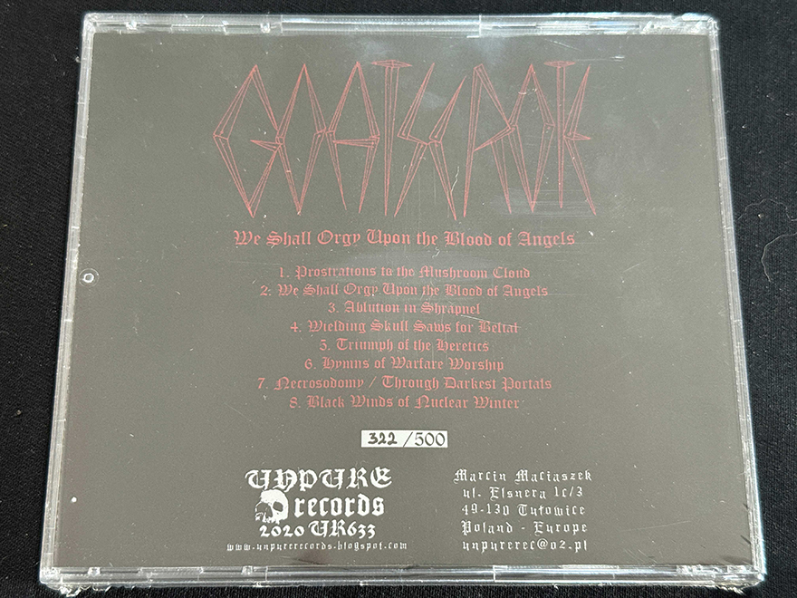 GOATSCROTE  "We Shall Orgy Upon The Blood Of Angels" - Image 2