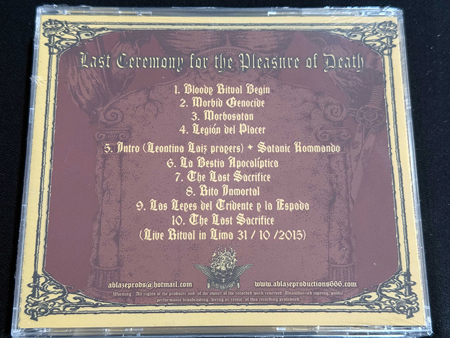 MORBOSATAN  "Last Ceremony For The Pleasure Of Death" - Image 2