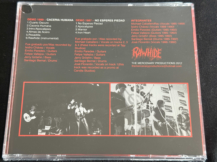 RAW HIDE "Caceria humana/No esperes piedad" Demos ´80s" - Image 2