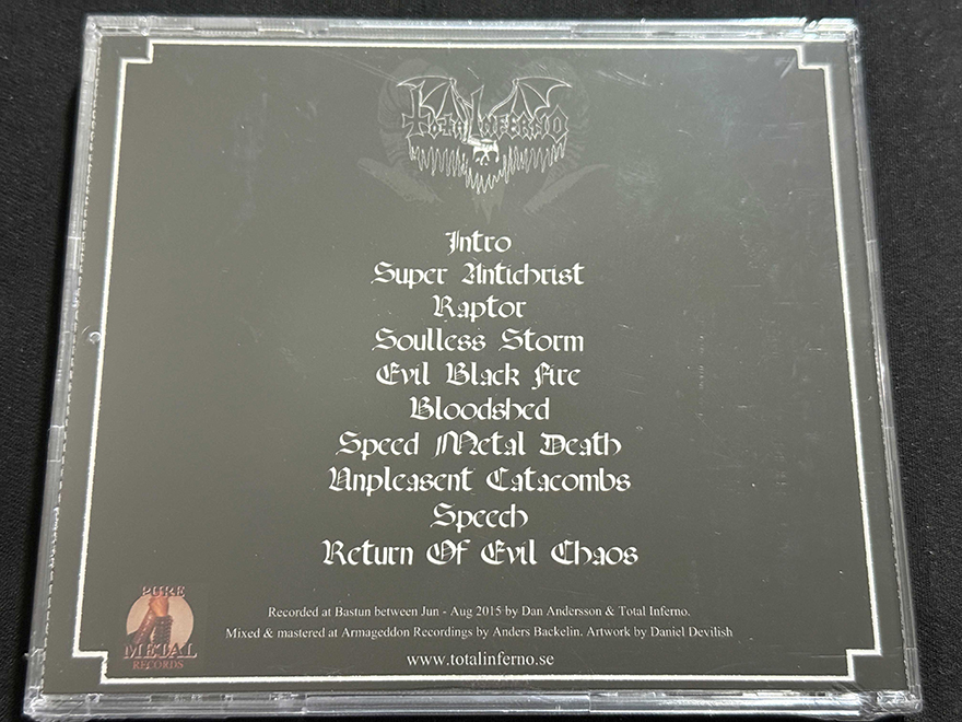 TOTAL INFERNO  "Return Of Evil Chaos" - Image 2