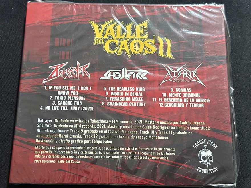 VALLE DEL CAOS II  "Betrayer - Shellfire - Atomik Nightmare" - Image 2