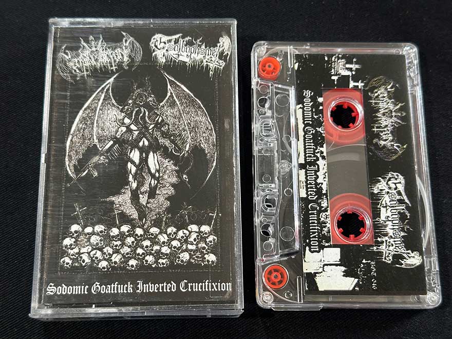 NIHIL DOMINATION/GOATBAPHOMET  "Sodomic Goatfuck Inverted Crucifixion"