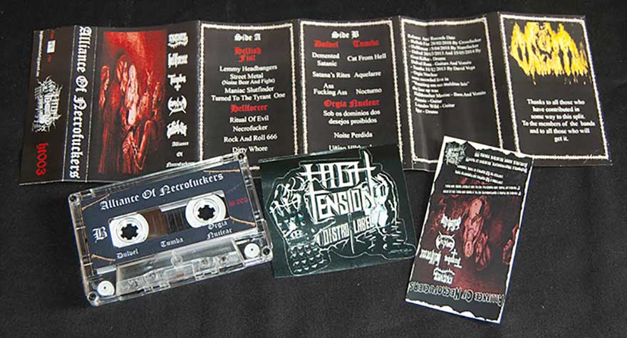 ORGIA NUCLEAR/DULVEL/TUMBA/HELLFORCER/HELLISH FIST  "Alliance Of Necrofucker"